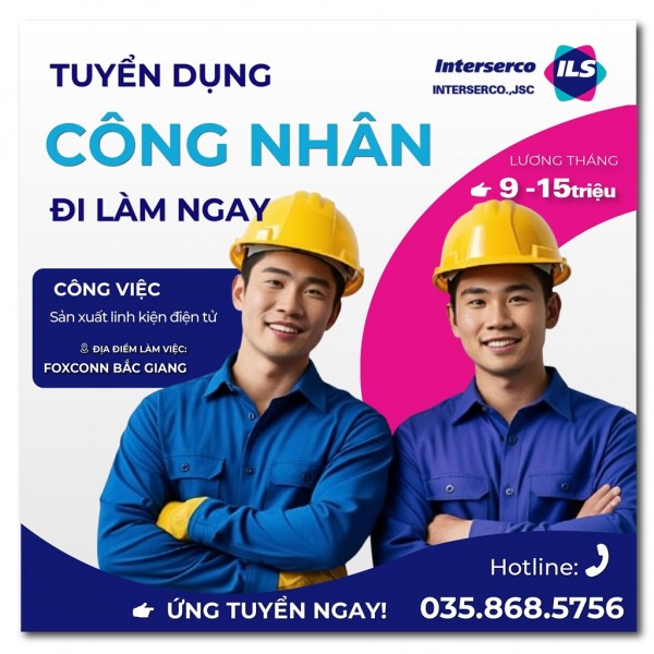 Foxconn Bắc Giang tuyển dụng công nhân số lượng lớn 